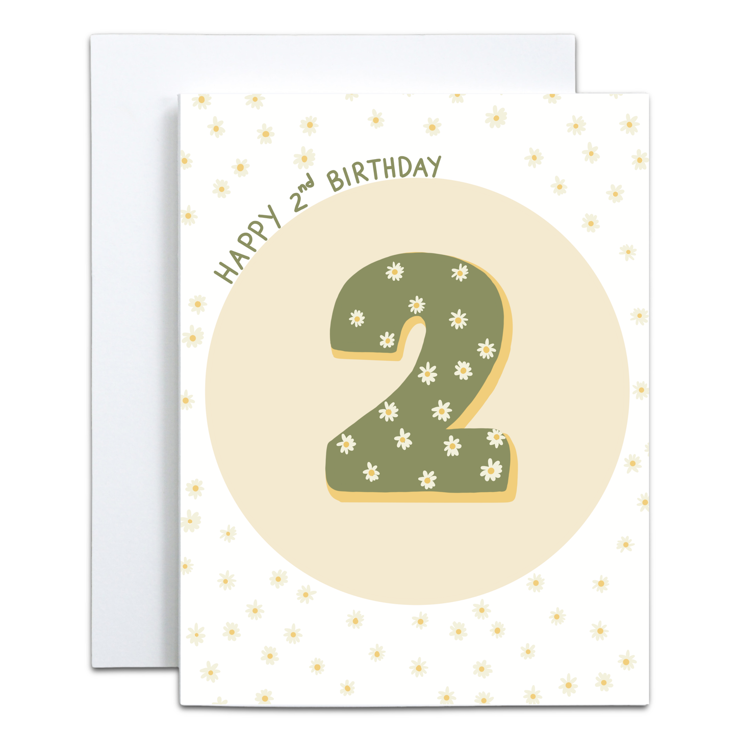 Happy 2nd Birthday Daisy Greeting Card | Second Birthday Card