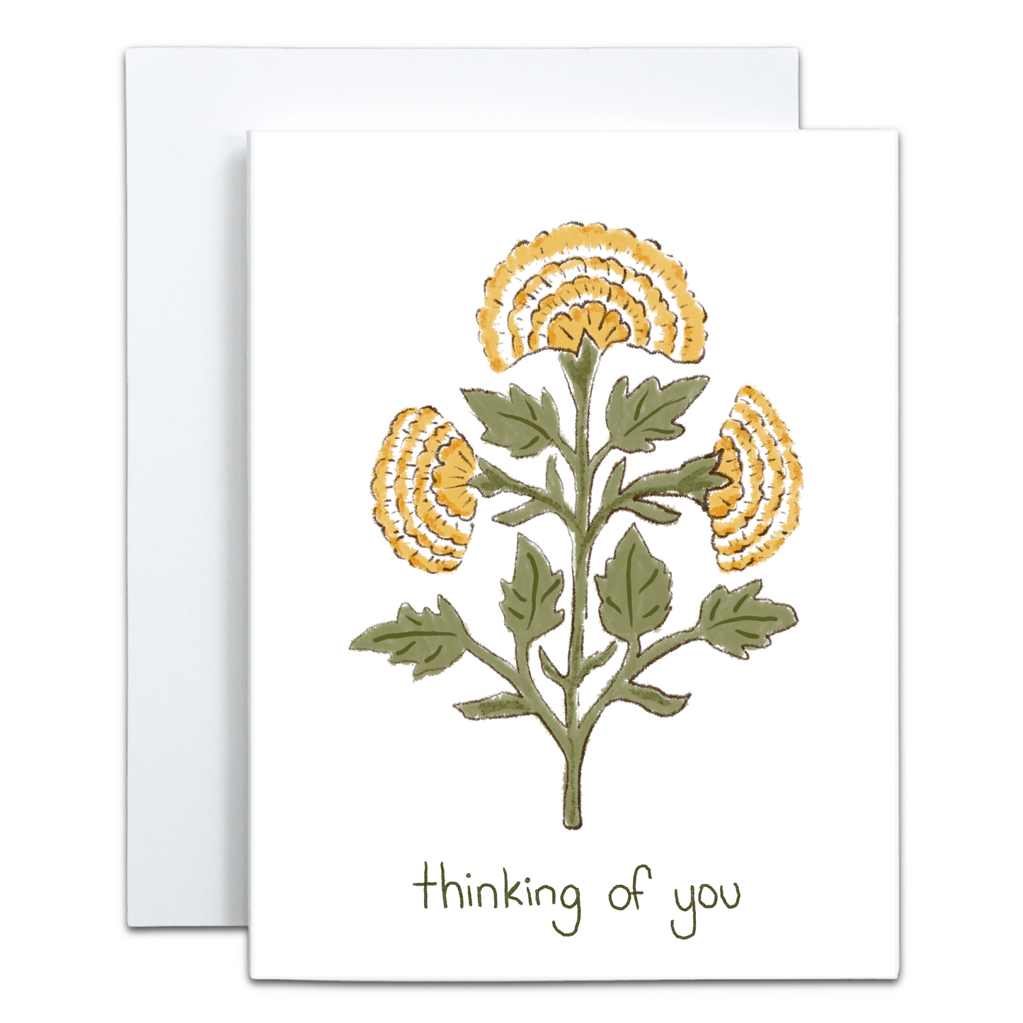 Thinking of you Marigold - Blank Inside