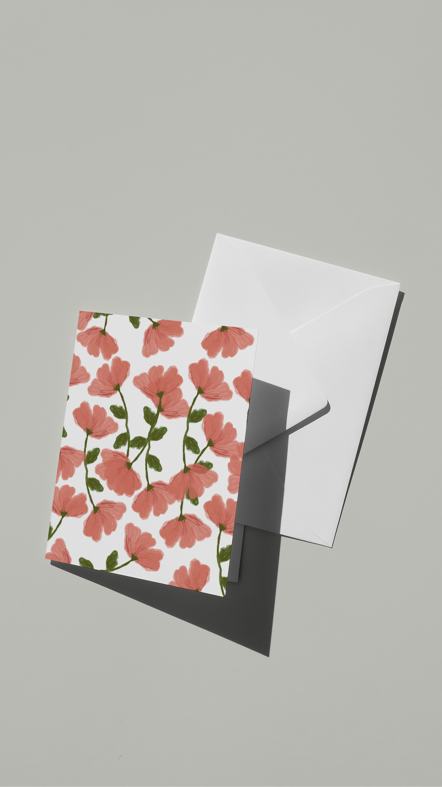 Blooming Pink Cherry Blossoms Greeting Card