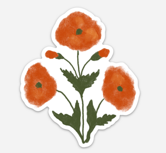 Orange Marigold Sticker