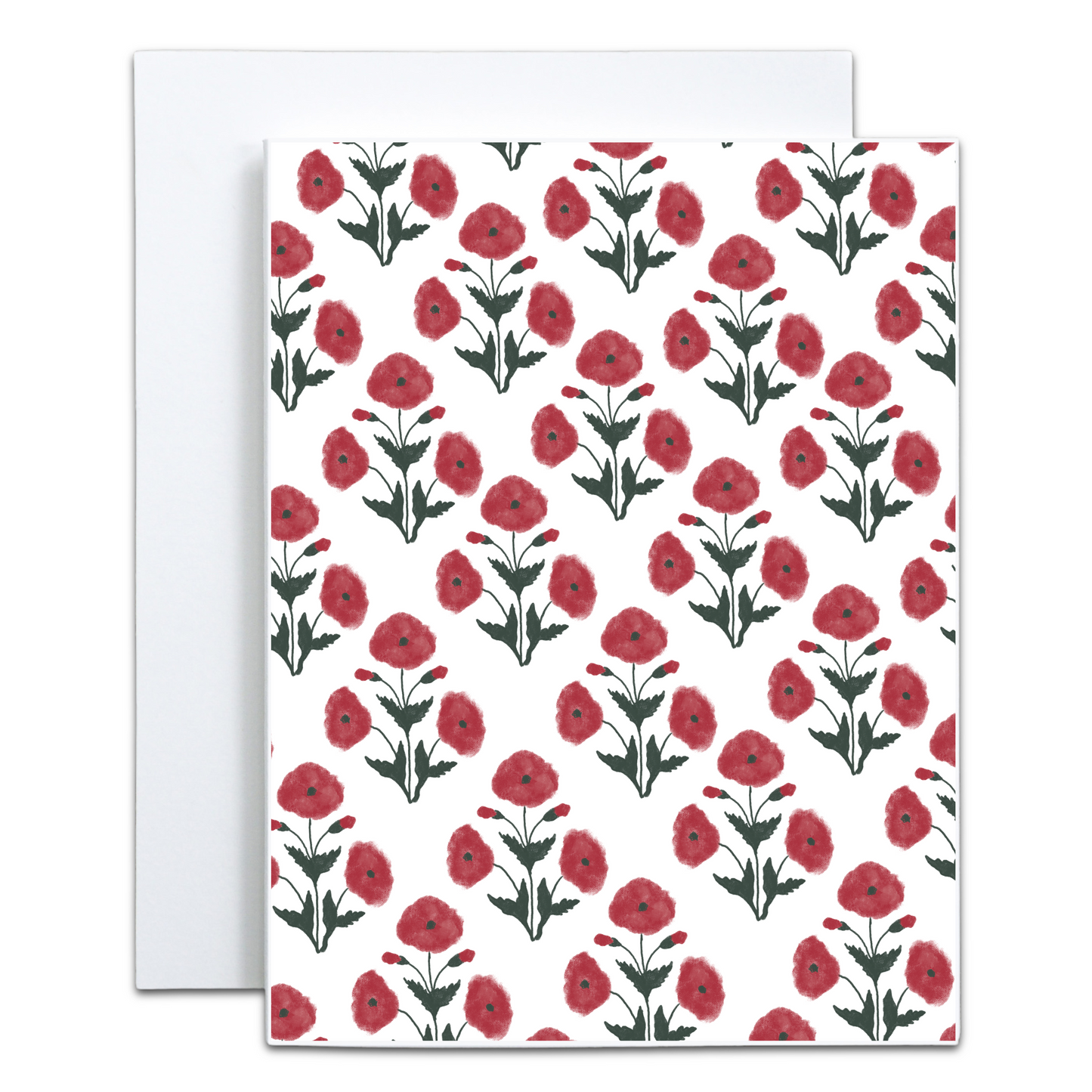 Pink Indian Marigold Greeting Card - Blank Inside
