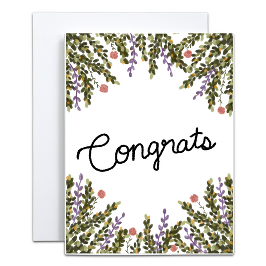 Congrats Florals Bush - Blank Inside