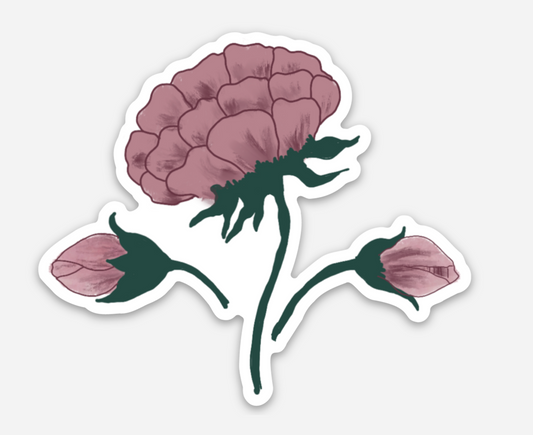 mughal purple flower sticker