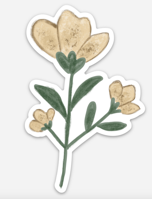 Yellow Flower Sticker